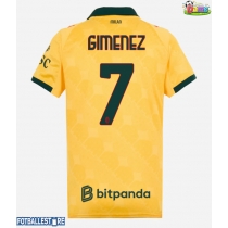AC Milan Santiago Gimenez #7 Tredjedrakt Dame 2025-26 Kortermet